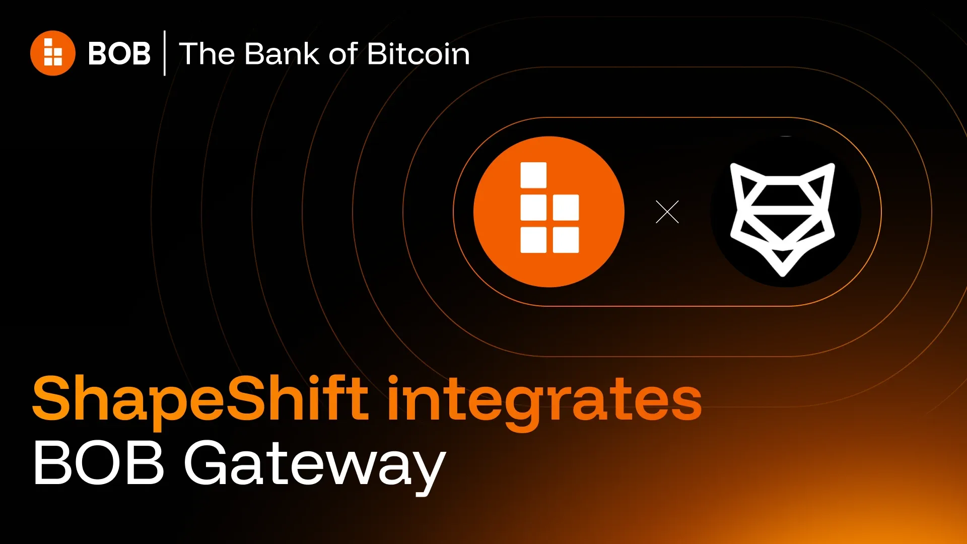 ShapeShift Integrates BOB Gateway