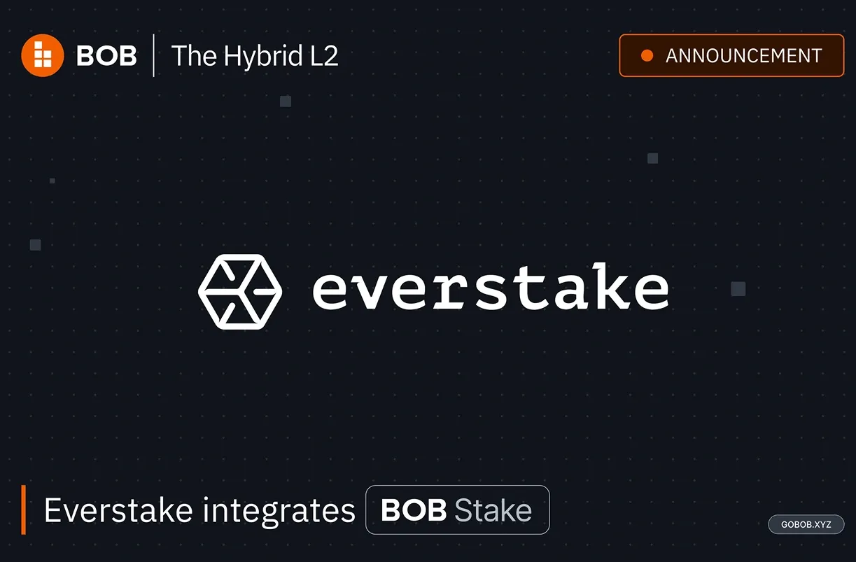 Everstake staking platform integrates 1-click Bitcoin staking by BOB