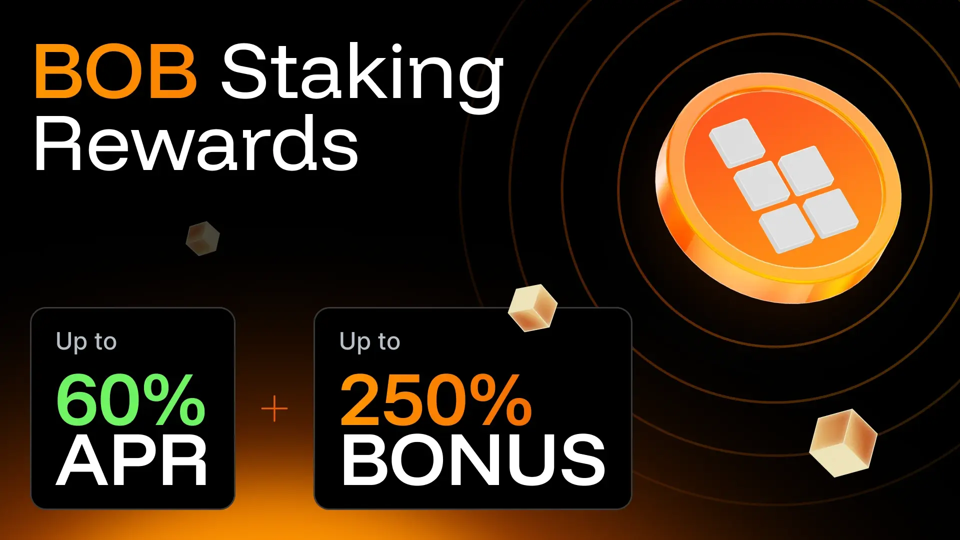 BOB Staking reward tiers showing bonus percentages for different timelock periods