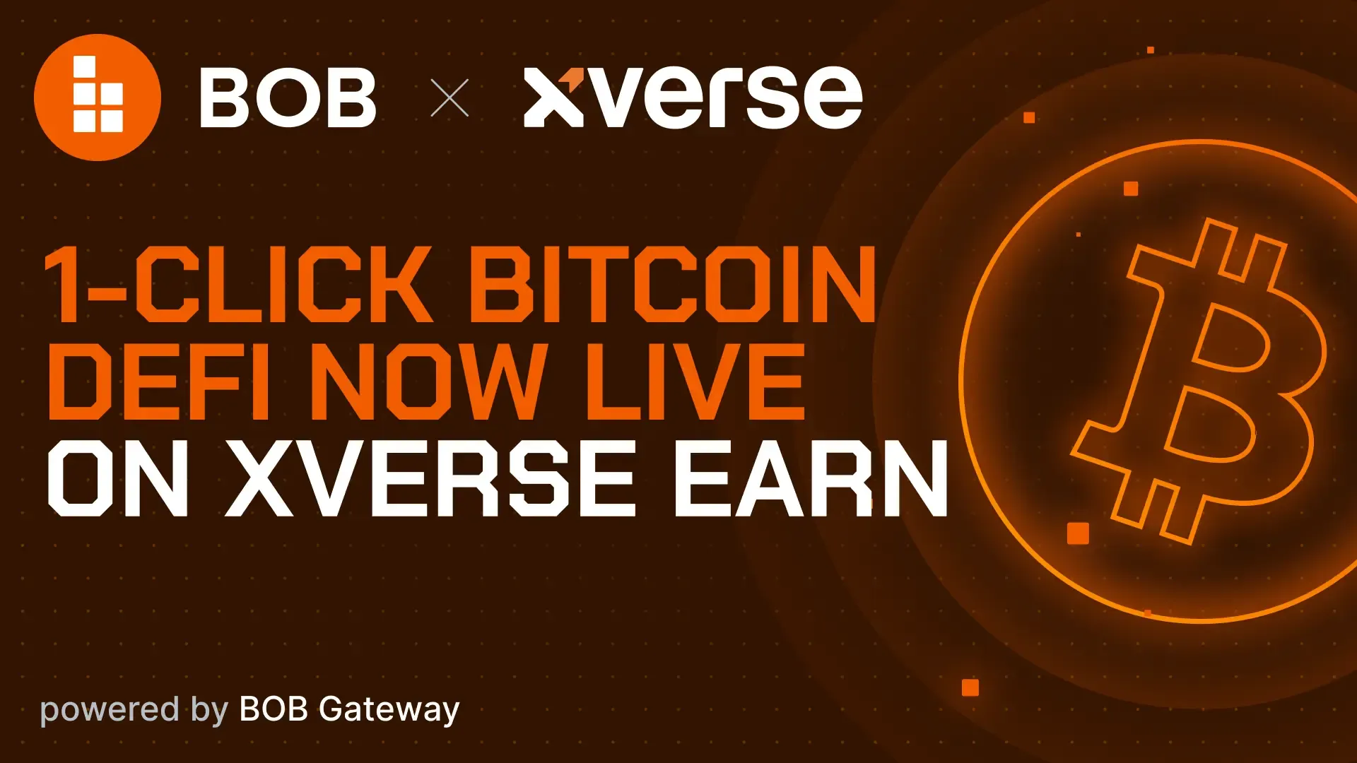 BOB Introduces 1-click Bitcoin DeFi to Xverse Earn